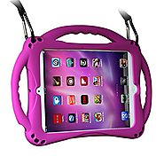 [New Design]TopEs iPad Mini Case Kids Shockproof Handle Stand Cover&(Tempered Glass Screen Protector) for iPad Mini, ...