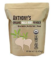 Anthony's Organic Maca Root Powder Gelatinized (1lb), Gluten-Free, Non-GMO