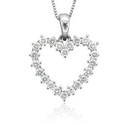 Heart Shaped Diamond Necklaces for Women via @Flashissue