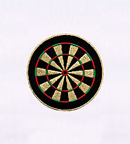 Classic Red and Green Dartboard Embroidery Design | EMBMall