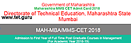 dtemaharashtra.gov.in Maharashtra MMS CET Admit Card 2018 n MBA टिकट प्राप्त