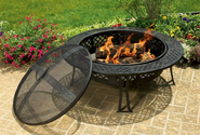 CobraCo FB8008 Diamond Mesh Fire Pit with Screen and Cover