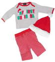 Baby Boutique's "My First Christmas" Holiday Set with Santa Hat, Size: 3-6 mths: Clothing