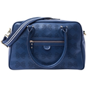 Pink Lining Grace Leather Bows Changing Bag, Navy