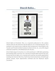 Cleveland's Dinesh Bafna | Profile by Dinesh Bafna - Issuu