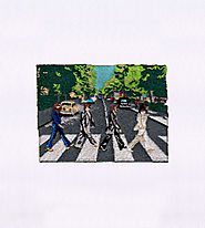 Iconic Abbey Road Album Cover Beatles Embroidery Design | EMBMall