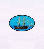 Luxury Ship Sailing Scenery Embroidery Design | EMBMall