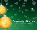Free Christmas Golden Balls PowerPoint Template