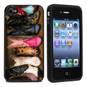Rubber Cowboy Boots Case Cover for iPhone 4 4s