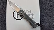 CHRIS REEVE SMALL INKOSI BLACK MICARTA INLAY S35VN STEEL FOLDING KNIFE.