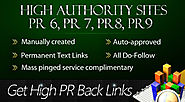 Dofollow high PR and domain authority SEO backlinks