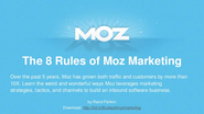 8 Rules of Moz Marketing