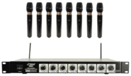 Amazon.com: Pyle-Pro PDWM8400 8 Mic Professional Handheld VHF Wireless Microphone System: Musical Instruments