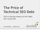 The price of technical seo debt final