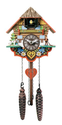 River City Clocks Musical Multi-Colored Quartz Cuckoo Clock - 8 Inches Tall - Model # M8-08PQ