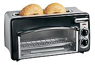 Hamilton Beach 22708 Toastation 2-Slice Toaster and Mini Oven, Black