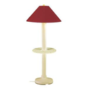 Patio Living Concepts Catalina Bisque Outdoor Floor Lamp with attached Tray Table and Burgandy Shade Large-34694 at T...