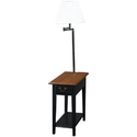 Amazon.com - Leick Chair Side Lamp Table with Drawer, Antique Black