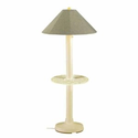 Amazon.com: Catalina Large Outdoor Floor Lamp with Attached Tray Table Bisque --Basil Linen: Patio, Lawn & Garden