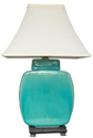 Amazon.com - Oriental Furniture Southwest Turquoise Decor 20-Inch Azure Glazed Ceramic Jar Desk/Table Lamp, JCO-X4014...