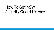 How To Get NSW Security Guard Licence