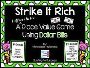 Place Value Game with Dollar Bills by Mercedes Hutchens | TpT