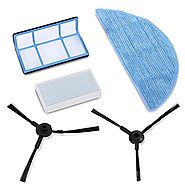 PureClean - (2) Rotating Side Brushes (1) HEPA Filter (1) Dry Mop Cloth - Robot Vacuum Cleaner Replacement Parts and ...