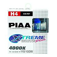 PIAA 15224 H4 Style Xtreme White 12V 60/55=110/100-Watt Bulb - Twin Pack