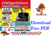 Competition Success Review (CSR) Magazine March-2018 Free PDF Download | Notes and Projects