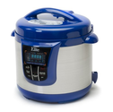 MaxiMatic EPC-808BL Elite Platinum Digital Stainless Steel Pressure Cooker with 13 Functions, 8-Quart, Blue