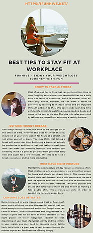 Tips to stay fit and healthy at workplace | Funhive Weightloss Journey