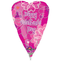 Valentine's Day Flower Pattern Mini Shape Foil Balloon (1 per package)