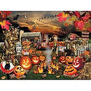 White Mountain Puzzles Jack O Lanterns Jigsaw Puzzle - Puzzle Haven