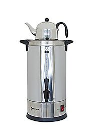 GForce GF-1479-966 Luxury Sabbath Hot Water Urn with Tea Kettle Included, 8.8 L, Stainless Steel Silver