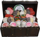 Valentine Chocolate Treasure | Chocolate Dipped Cookies and Strawberries | Ingallina's Box Lunch Los Angeles