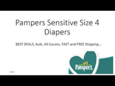 Pampers Sensitive Size 4 Diapers, Pampers Sensitive 1152 Wipes - BEST DEALS