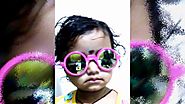 cute baby girl khushi playing with glasses video