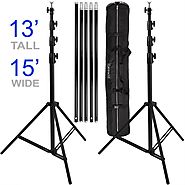 Ravelli ABSL Photo Video Backdrop Stand Kit 13' Tall x 15' Wide with Dual Air Cushion Stands and Bag : P...