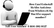 How Can I Uninstall McAfee Antivirus from Windows 8.1 by MacAfee support number? |
