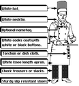 Cooks and chefs uniform