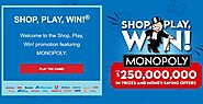 ShopPlayWin.com Monopoly Game 2020 - Enter Code to Win Exciting Prizes