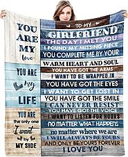 to My Girlfriend Blanket Girlfriend Gifts I Love You Blessing Sweet Sayings Quote Throw Blankets Birthday Gifts for H...