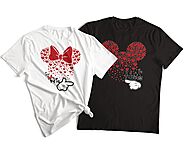 Mickey & Minnie Mouse Couples T-shirts, Valentine's Day Gift Twinning Shirts, Girlfriend Boyfriend Gifts, Hers and Hi...