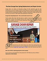 The best garage door spring replacement and repair service