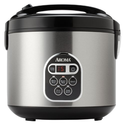Aroma ARC-150SB 10-Cup (Uncooked) 20-Cup (Cooked) Digital Rice Cooker and Food Steamer, Black/Silver