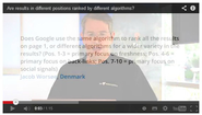 Video: Matt Cutts On Different Algorithms Are Not Available For Different Web Position Slots