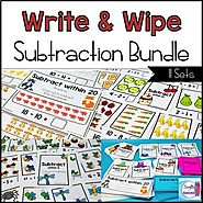Subtraction Write and Wipe Bundle by Mercedes Hutchens | TpT