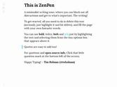 ZenPen ~ Minimal Distraction, Maximim Zen