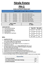 Nirala Estate Price List - Rate & Payment Plan | Nirala World