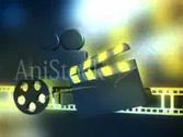 Video background animation with camera and film set
